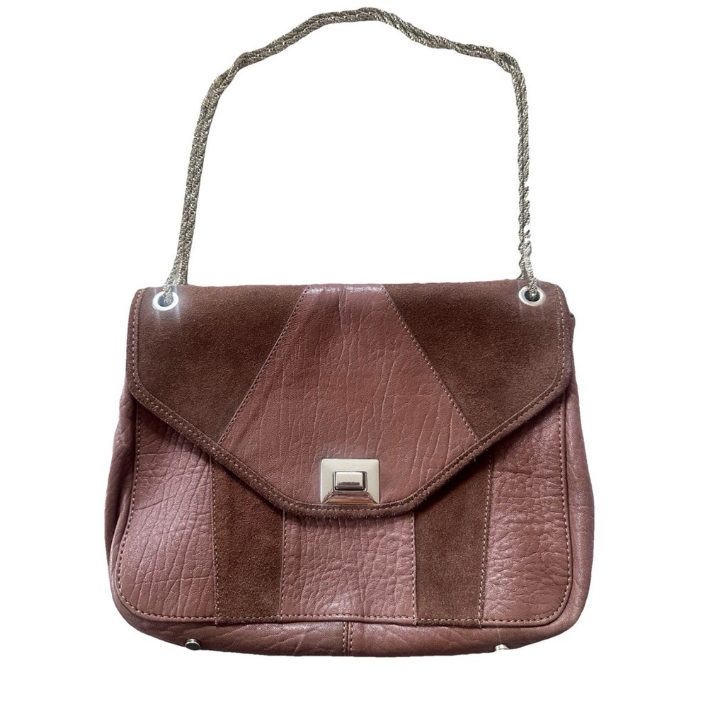 Sézane Clark Brown Shoulder Crossbody Convertible Bag Leather